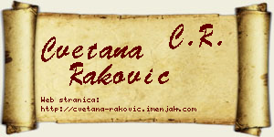 Cvetana Raković vizit kartica